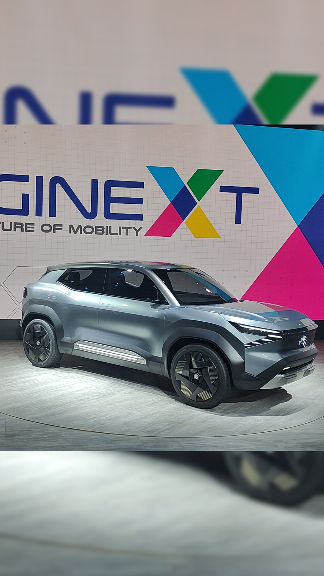 Maruti Suzuki India Limited today showcased the Concept Electric SUV eVX at Auto Expo 2023
