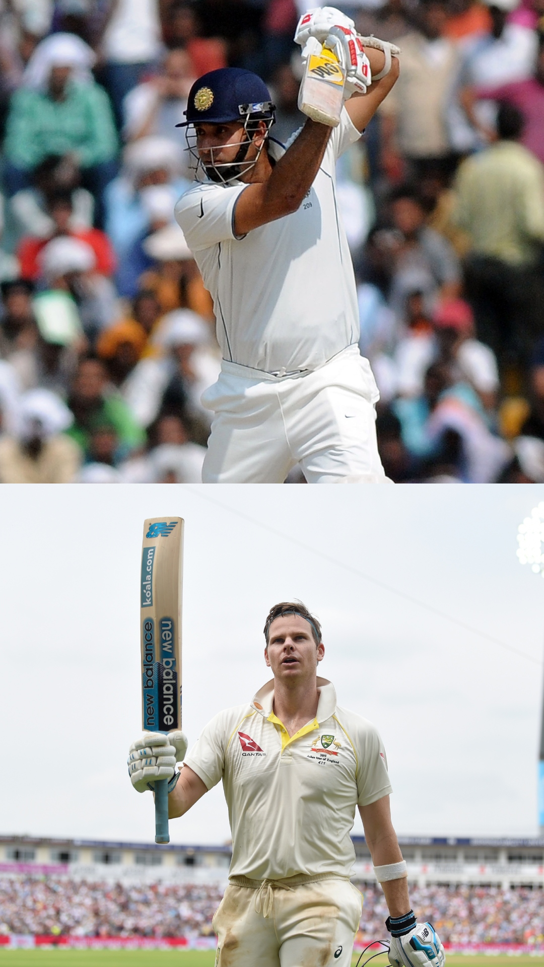 Double centuries in same innings of a Test match feat. VVS Laxman and Steve Smith