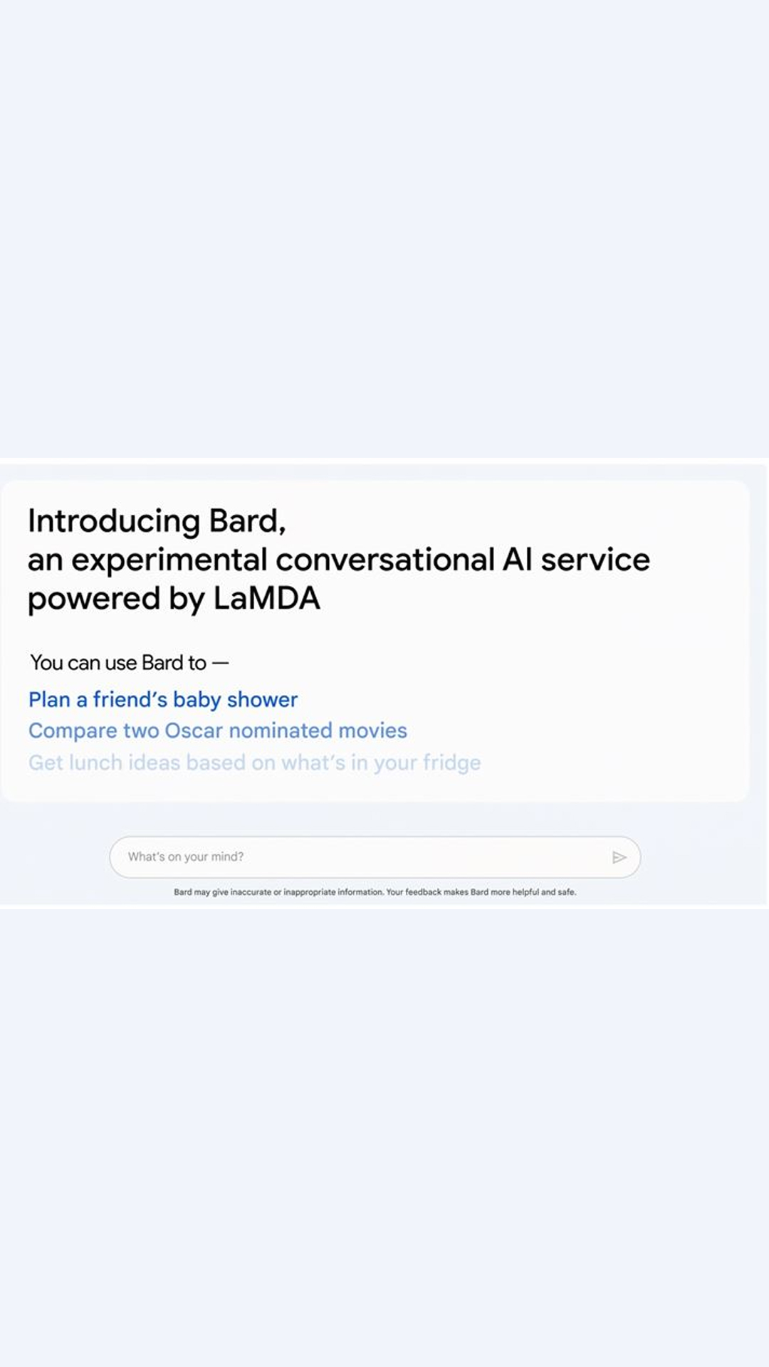 Google's AI Chatbot Bard: How to use?