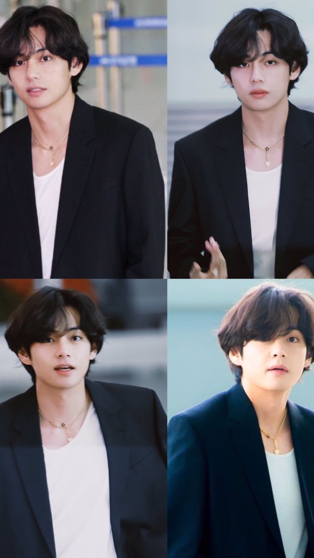 BTS V aka Kim Taehyung and his different moods at the airport