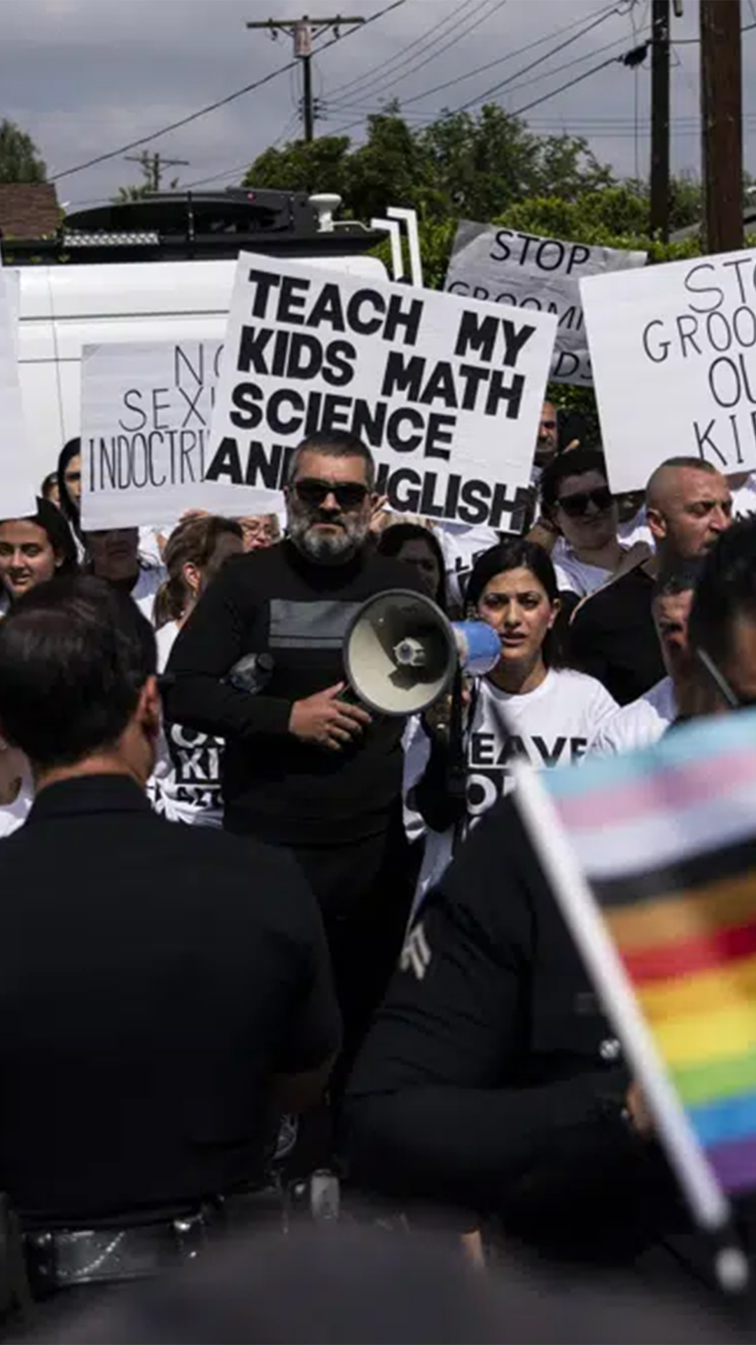 Parents erupt into protests outside Los Angeles school over Pride assembly