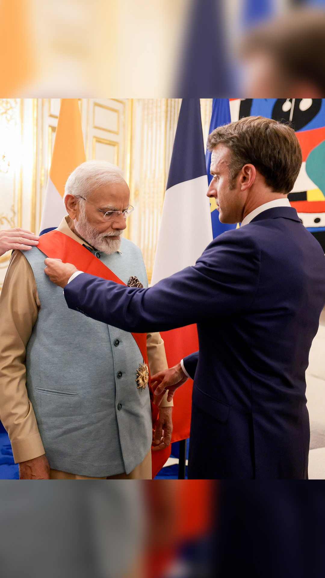 PM Modi conferred with France's highest award, 'Grand Cross of the Legion of Honour'