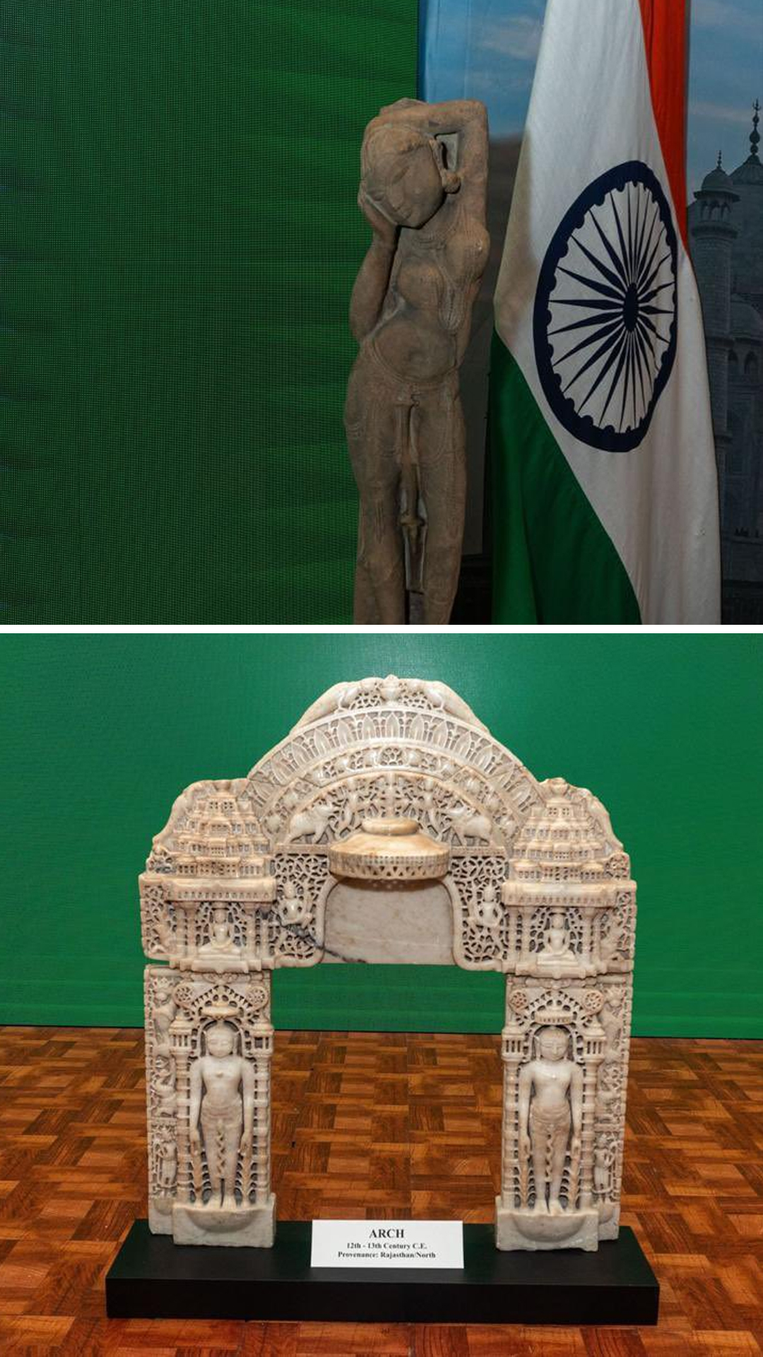 105 trafficked antiquities return India