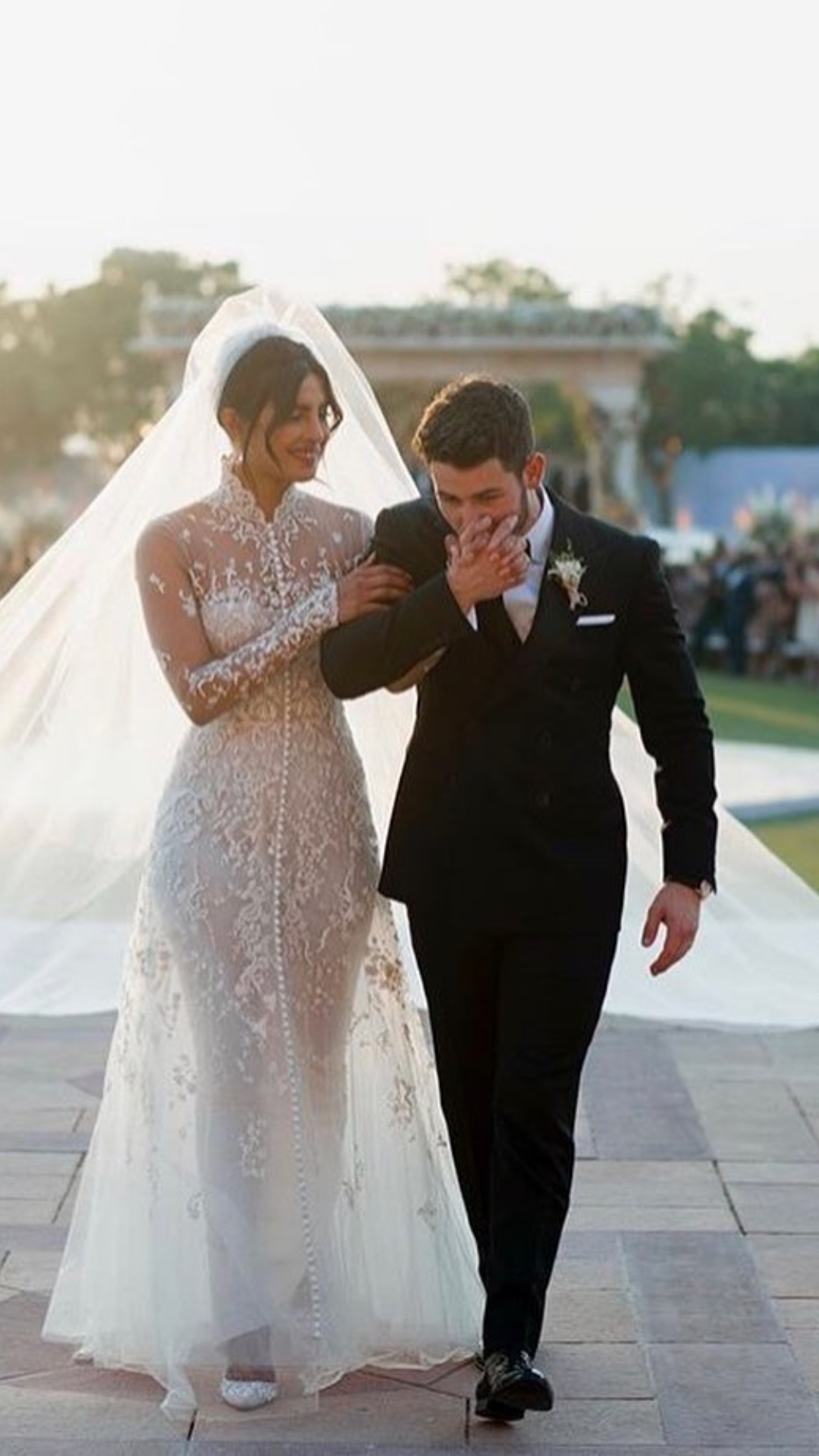 Priyanka chopra and nick jonas hot sale wedding dress