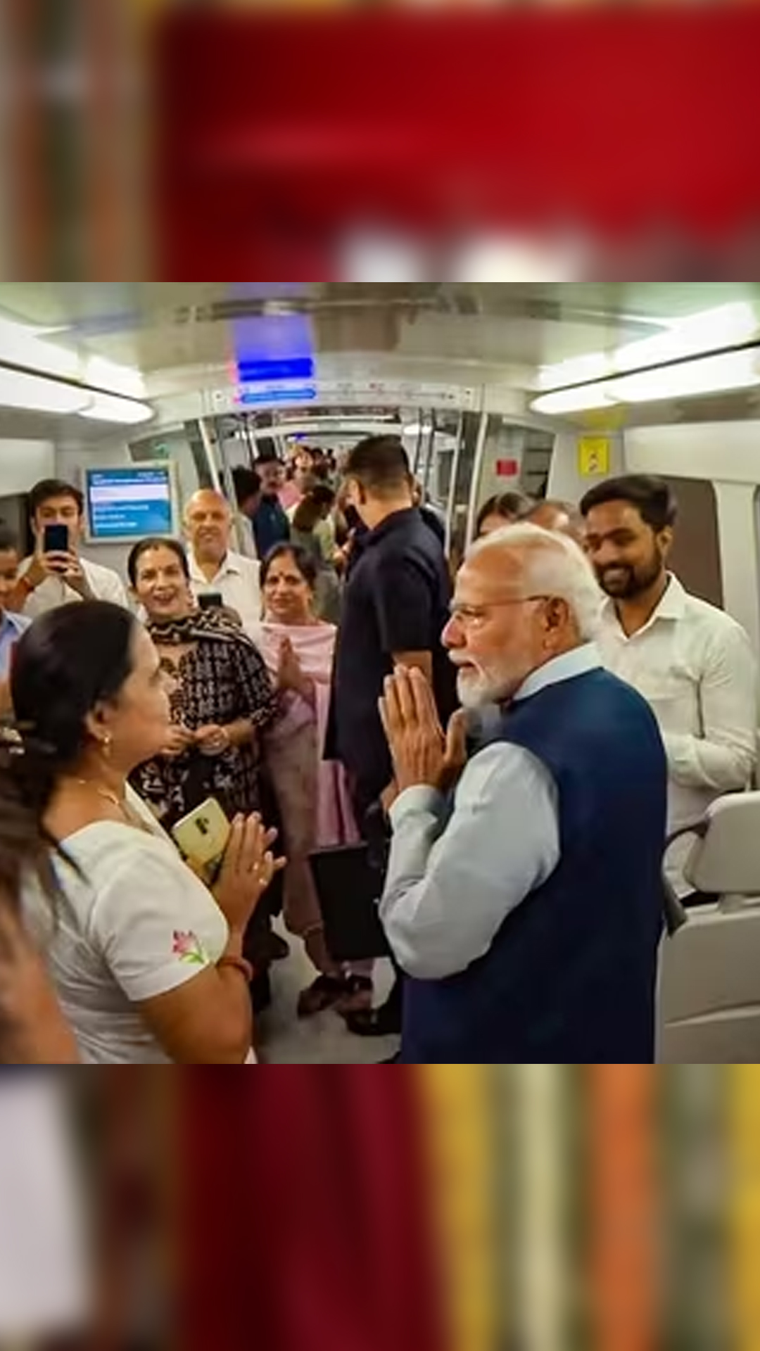 In pics: PM Modi takes metro ride, interacts with passengers