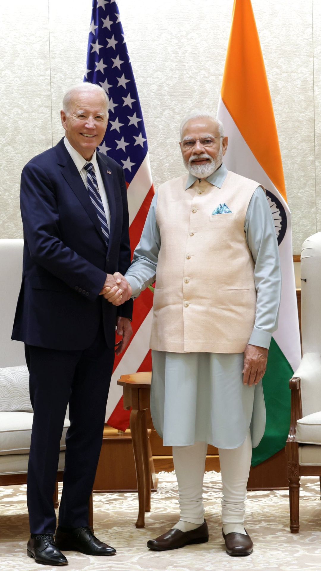 In PICS: US President, PM Modi hold crucial bilateral meeting ahead of G20 Summit