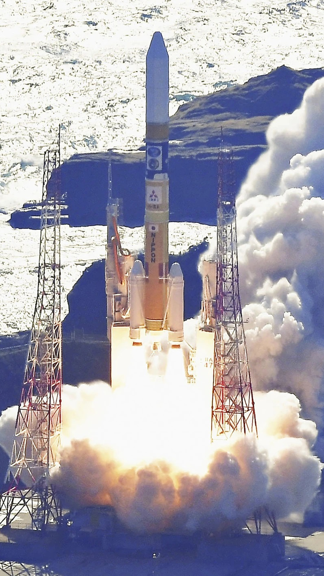 Japan Launches Lunar Lander Slim Into Spacean Hii A Rocket Blasts Off From The Launch Pad At