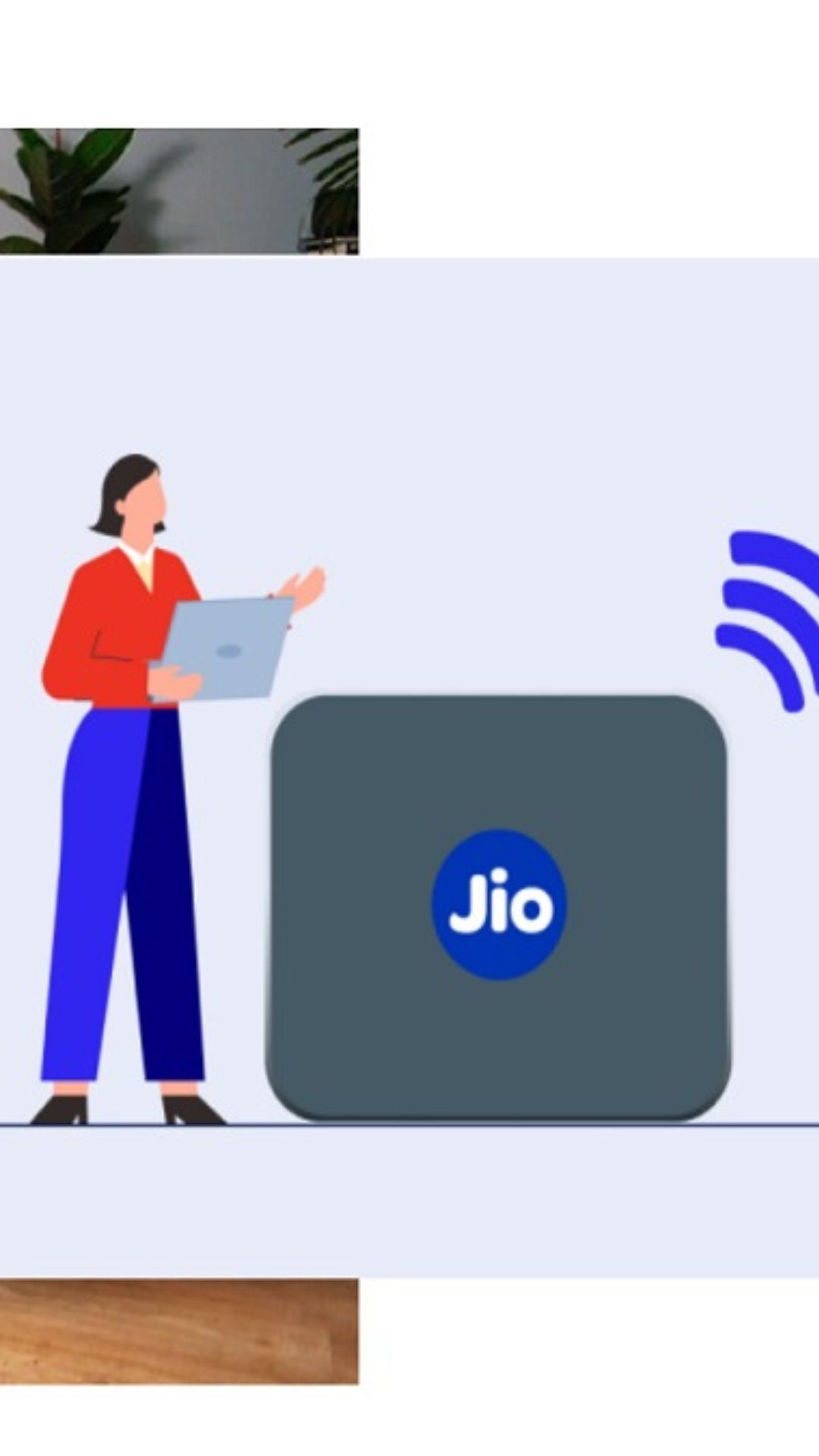 Jio AirFiber offers super-fast internet through a wireless 5G router.

