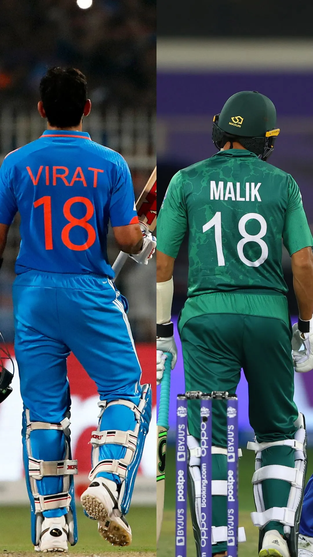 India and Pakistan players with the same jersey numbers