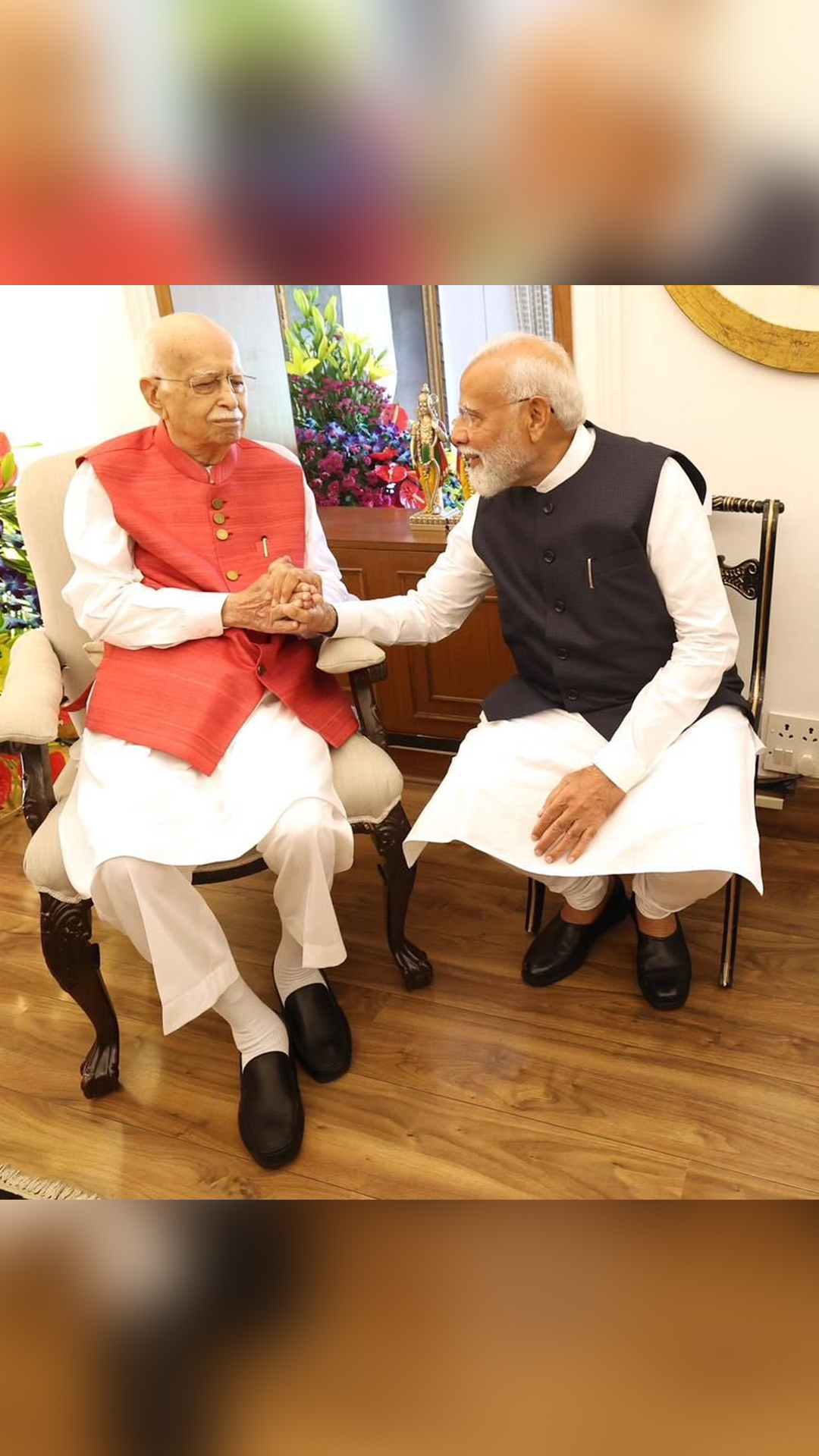 PM Modi shares pictures of LK Advani as Bharat Ratna is conferred on him