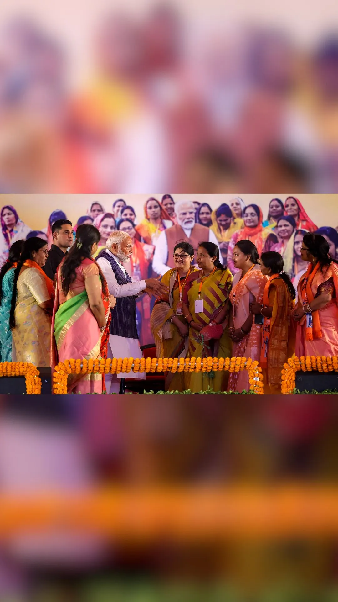 PM Modi said that the presence of so much &#039;matra shakti&#039; at this event overwhelmed him