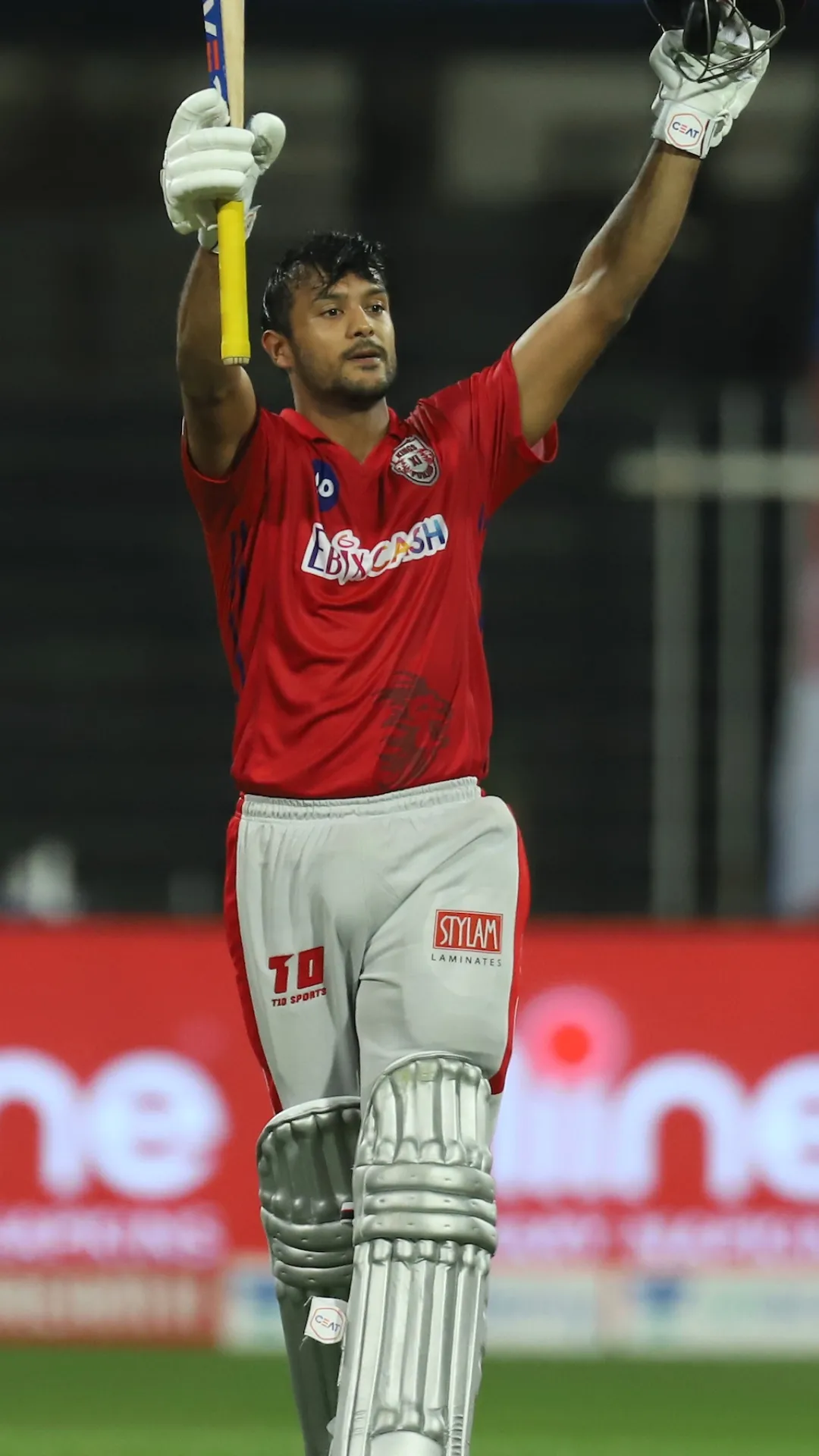 60th - Mayank Agarwal - 106 off 50 (KXIP vs RR) Sharjah, 2020