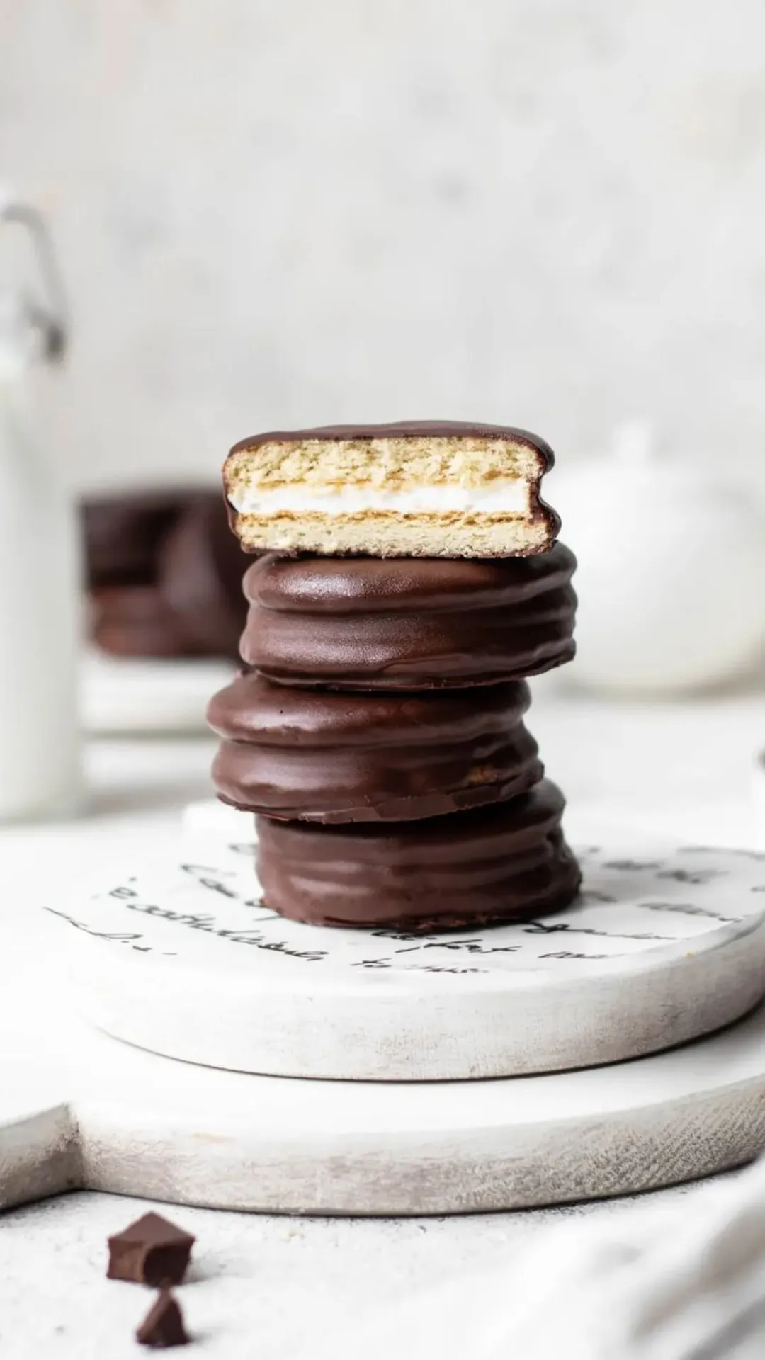 Orion Choco Pie is a popular snack. It is a combination of chocolate marshmallow &amp; fruity delight.