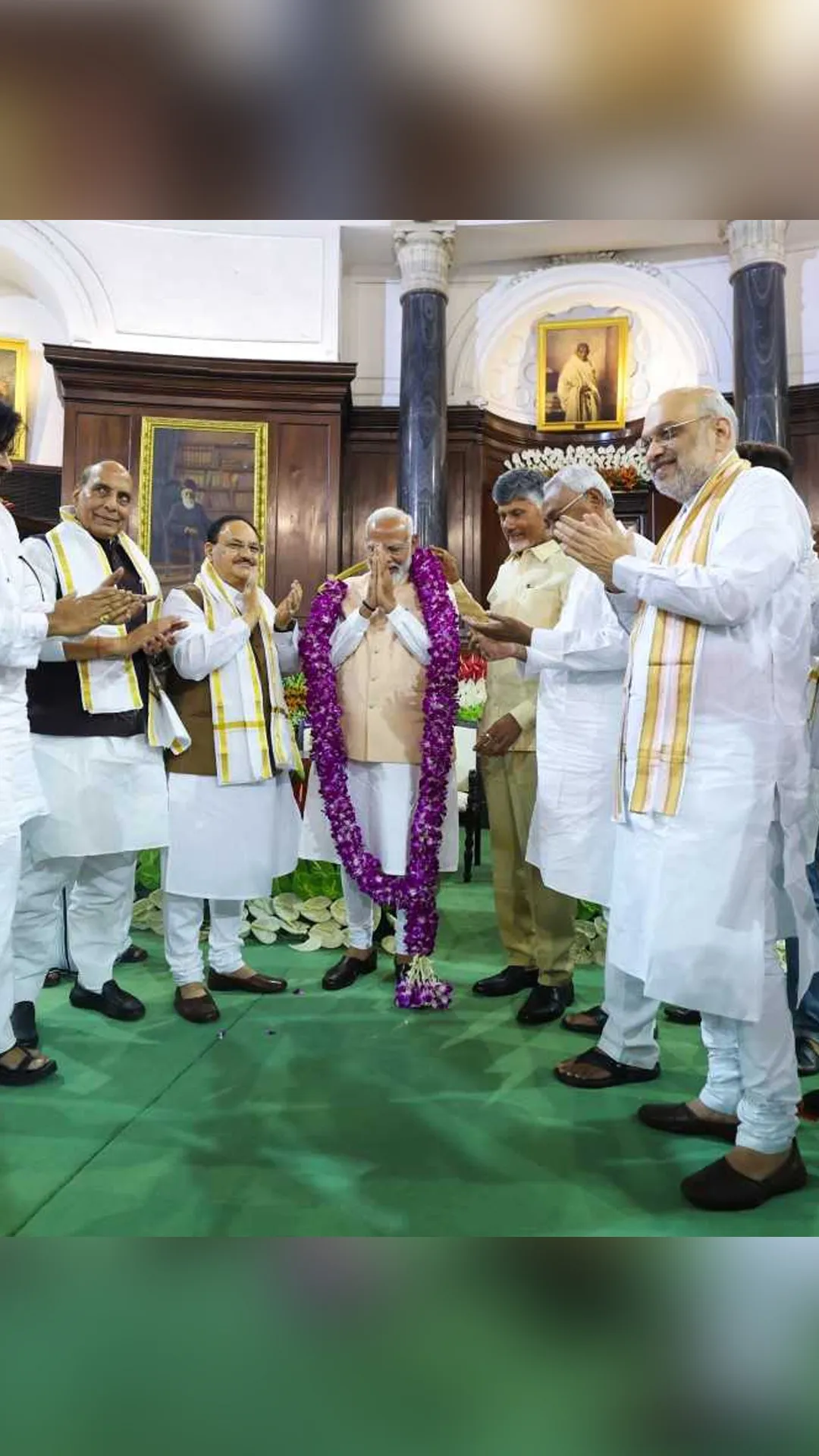 IN PICS: Narendra Modi gets elected as NDA&#039;s leader for third term