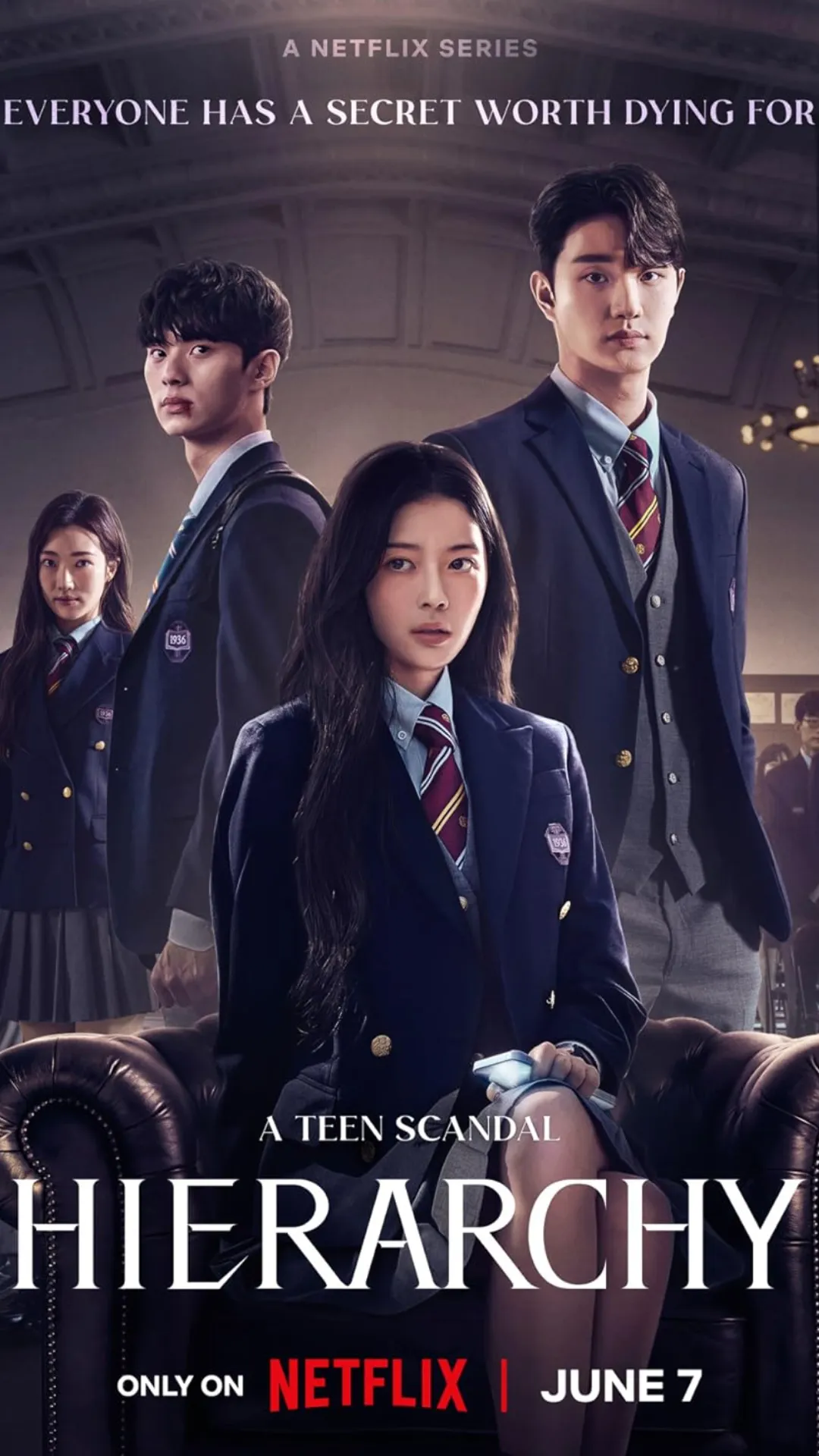 Hierarchy is the story of Kang Ha transfers to Jooshin High School, the most prestigious school in South Korea; however, behind his innocent smile lies a secret that will shatter the entire establishment.