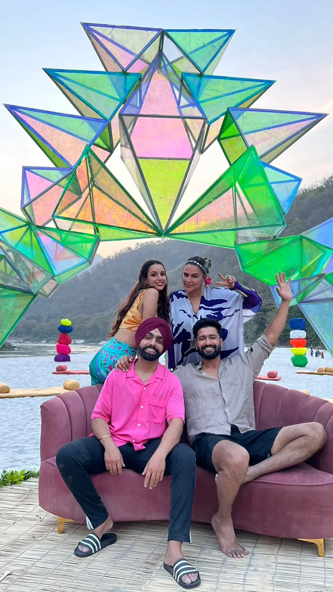 Neha Dhupia shares unseen pics of Vicky Kaushal, Triptii Dimri from 'Bad Newz' sets 