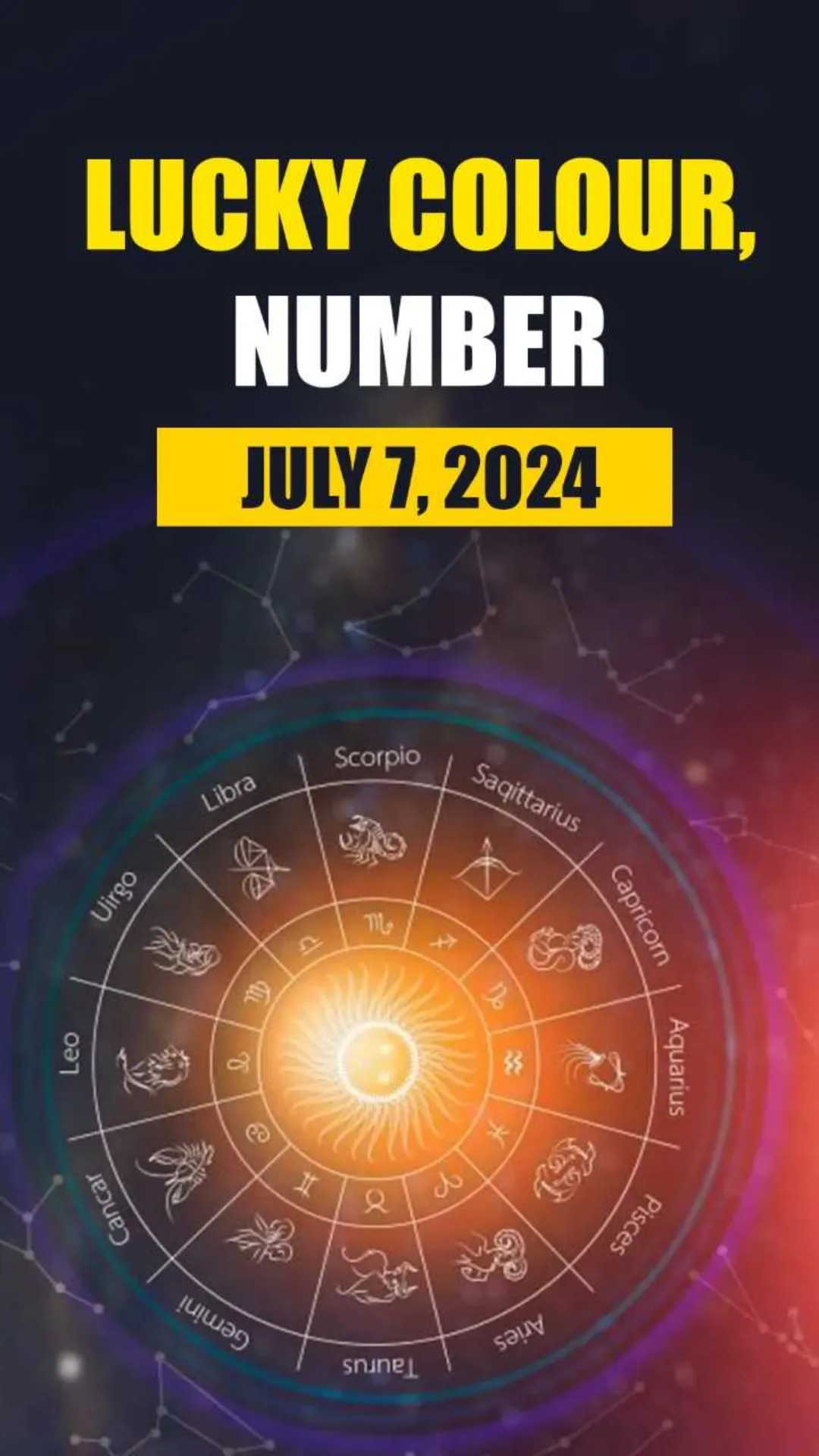 Know lucky colour, number of all zodiac signs in horoscope for July 7, 2024