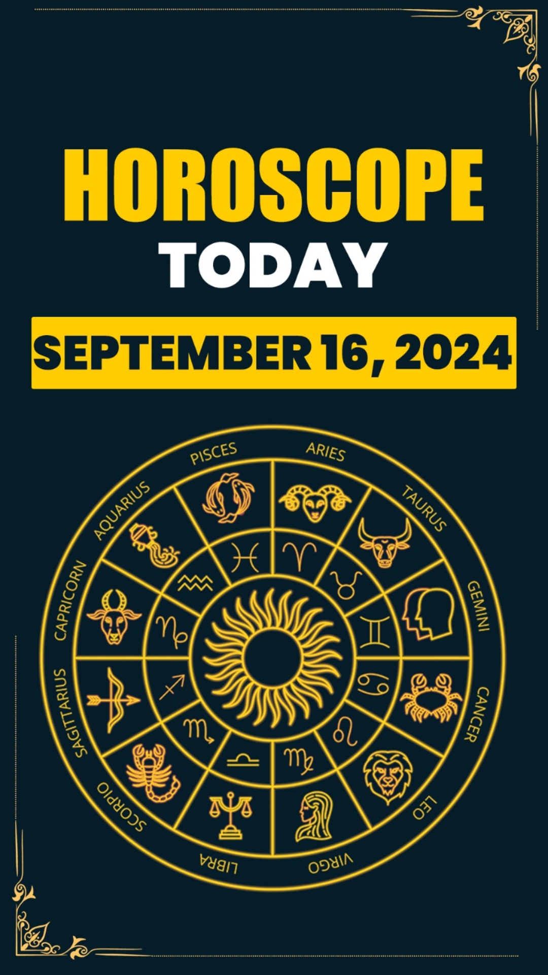 Horoscope Today, September 16: Aquarius's long-running plan to be completed; know about other zodiac signs