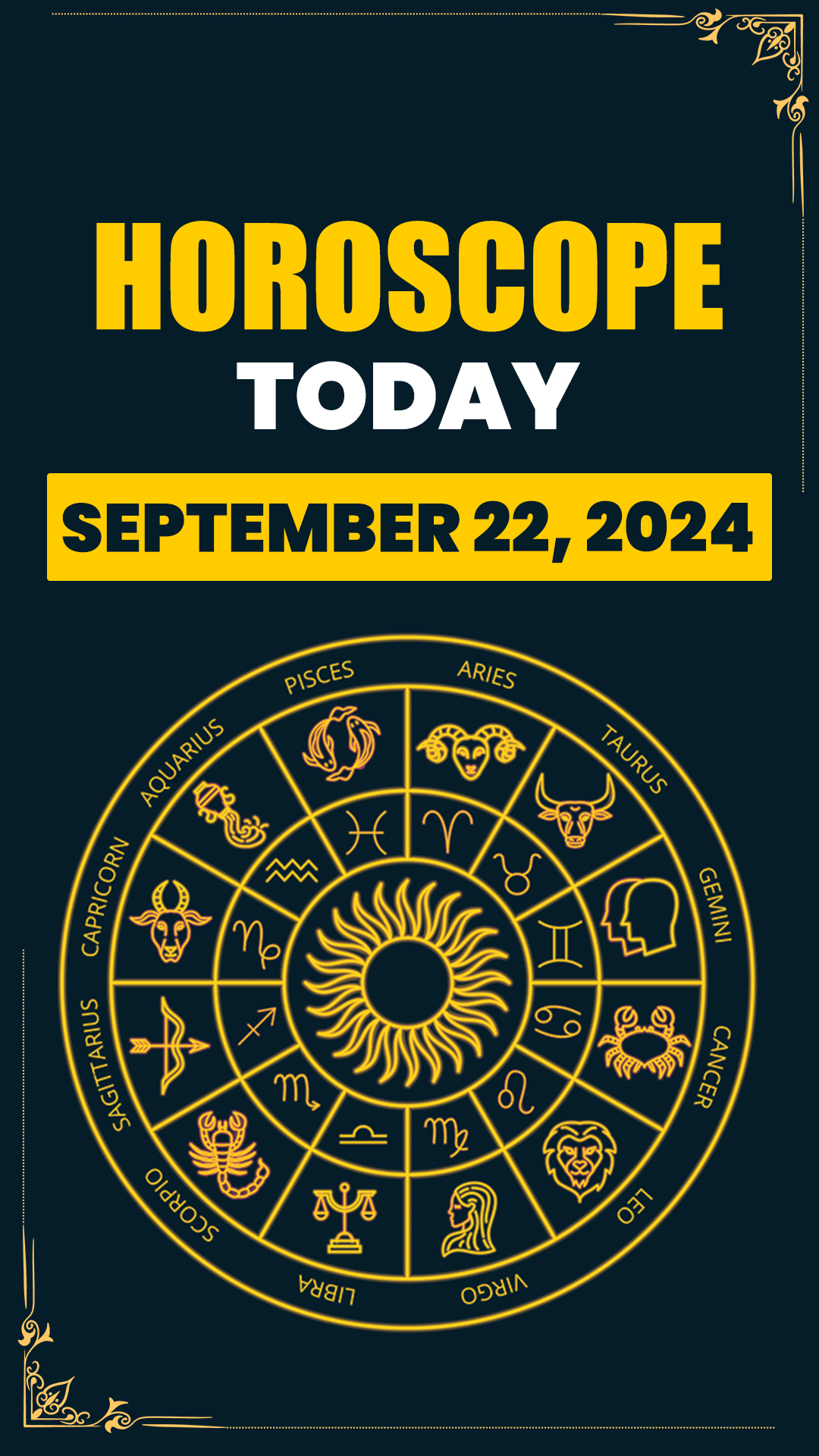 Know lucky number and colour for all zodiac signs in your horoscope for September 22, 2024	