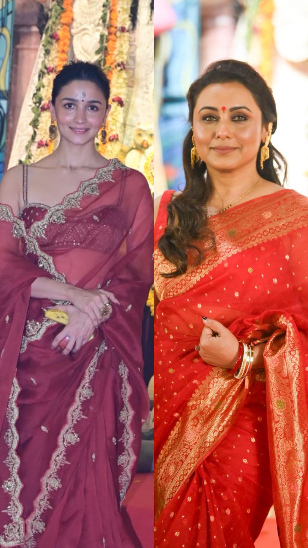 Alia Bhatt to Rani Mukerji: Check actress's Saree looks for Durga Puja celebrations