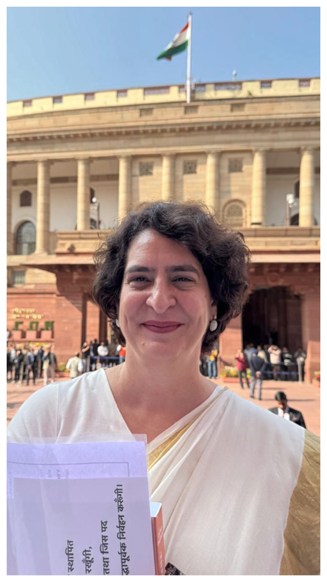 7 pics of Priyanka Gandhi's first Day out in Parliament, 2nd one is a 'aww' moment 