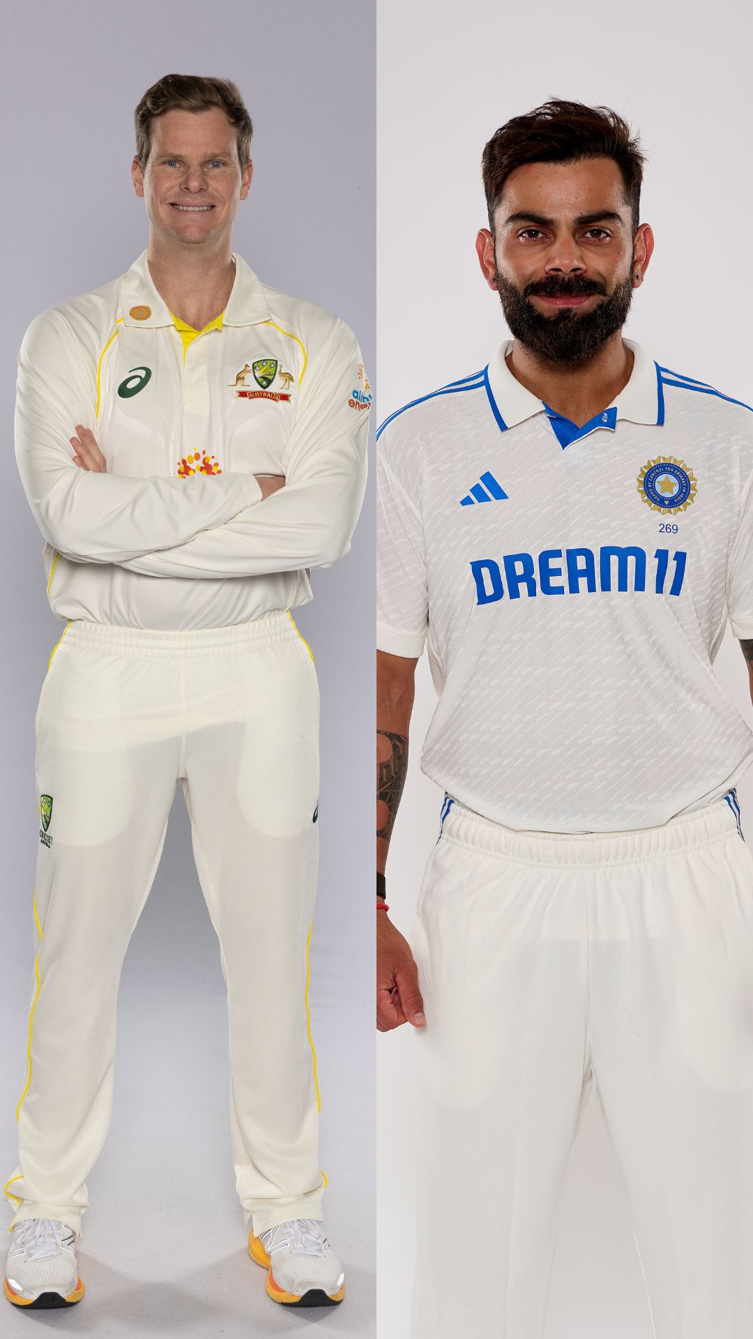 Steve Smith vs Virat Kohli - Stats comparison in IND vs AUS Tests