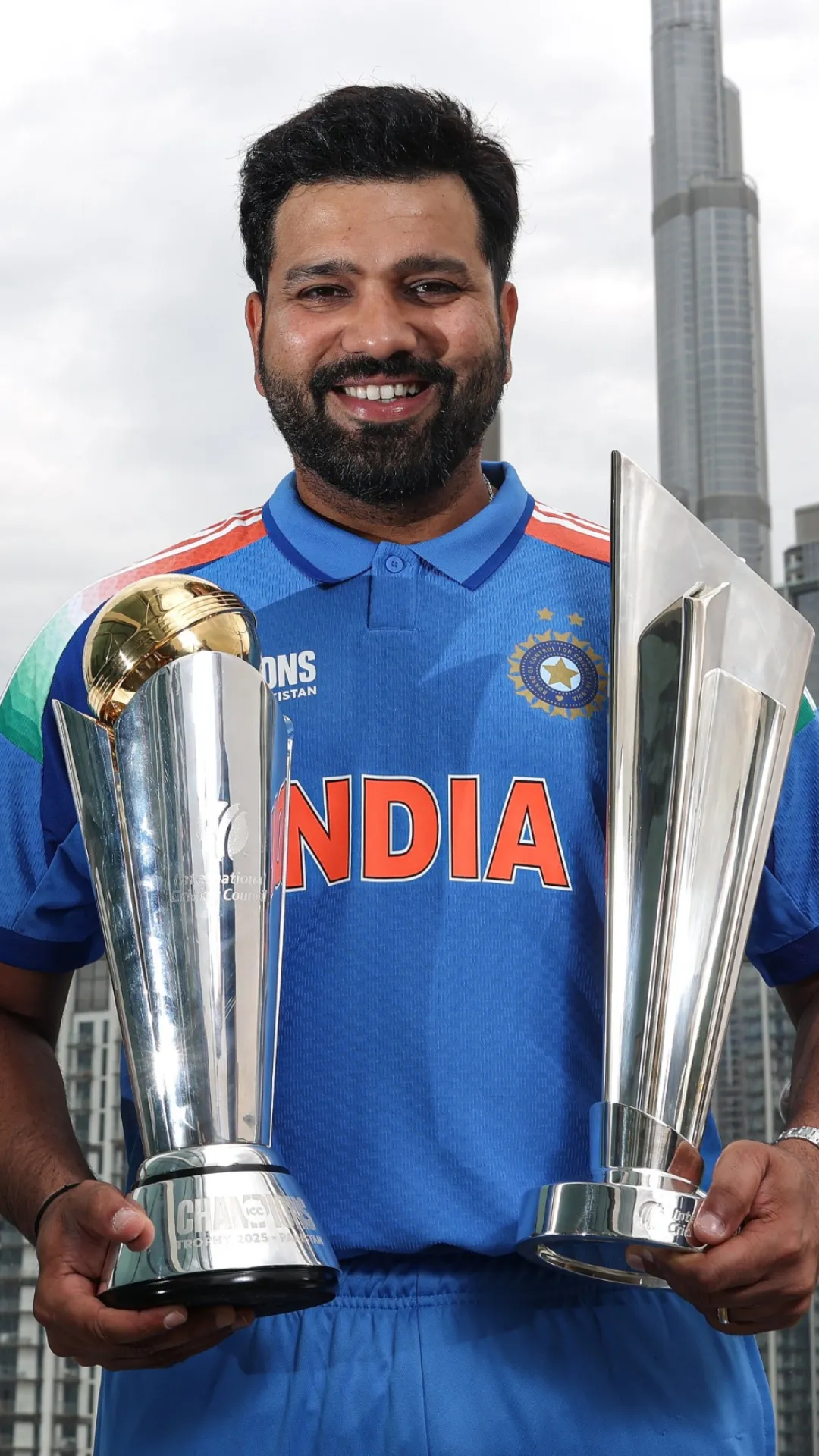 4 captains to hold two different ICC trophies at the same time, Rohit Sharma joins&nbsp;elite&nbsp;list