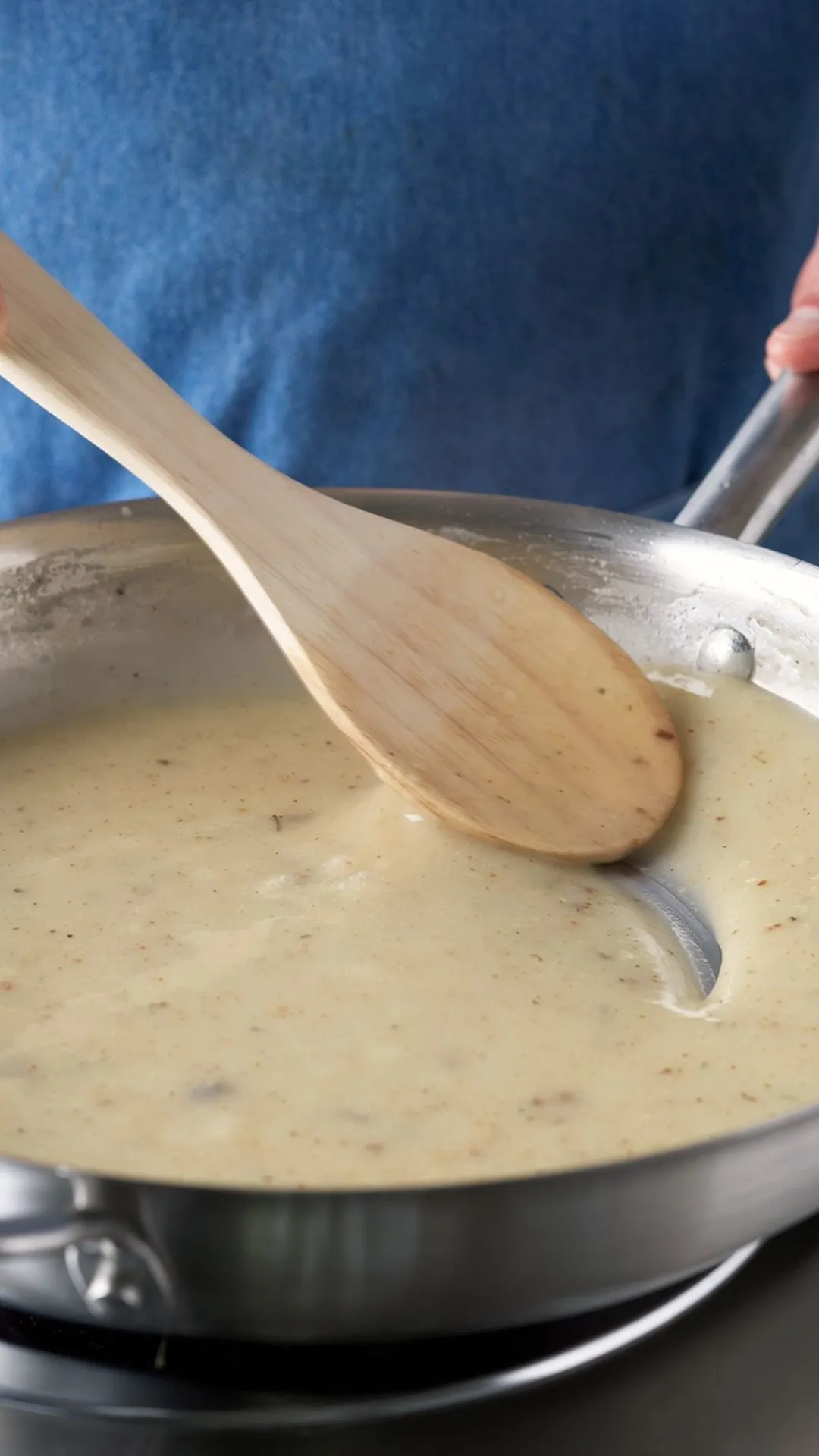Thicken the Sauce: Mix in 1 tablespoon of cornstarch or arrowroot powder (dissolved in a little cold milk) to thicken the sauce. Cook for a few minutes.