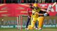 MS Dhoni was foxed by Harshal Patel with a slower one as he