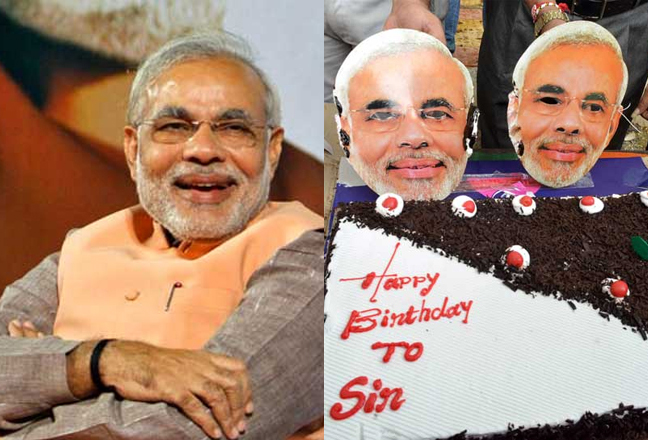 In Pics: Advani Fed B'Day Cake To Modi