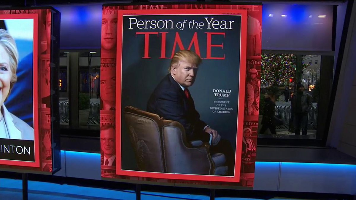 US President-elect Donald Trump declared the TIME 2016 Person of the Year