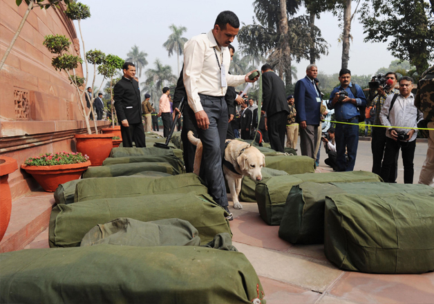 File pic - Budget documents outside Parliament 