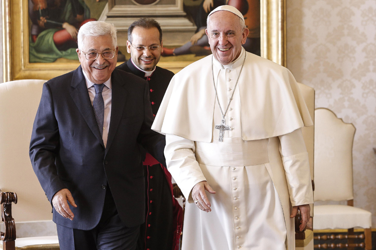 Palestinian President Mahmoud Abbas with Pope Francis at Vatican City Vatican City, Mahmoud Abbas, Pope Francis