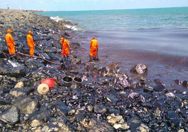 Thousands clean up spilt oil along Chennai coast – India TV