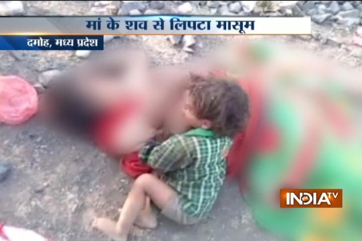 720px x 480px - Starving baby tries to breastfeed as mother lies dead along tracks in MP's  Damoh â€“ India TV