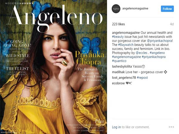 Priyanka Chopra looks stunning on Angeleno Magazine’s cover – India TV