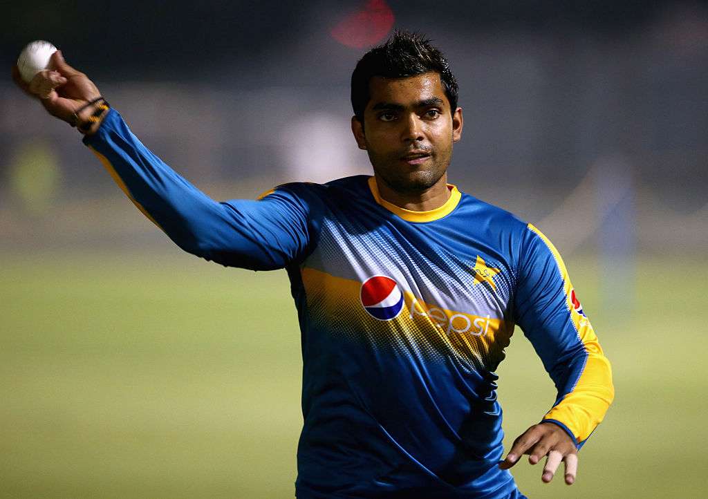 Umar Akmal during a practice session