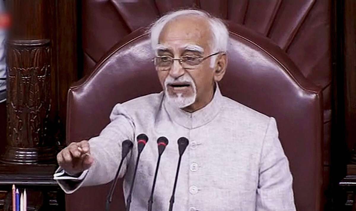 Hamid Ansari Bids Adieu As Rajya Sabha Chairman, Accorded Warm Farewell ...