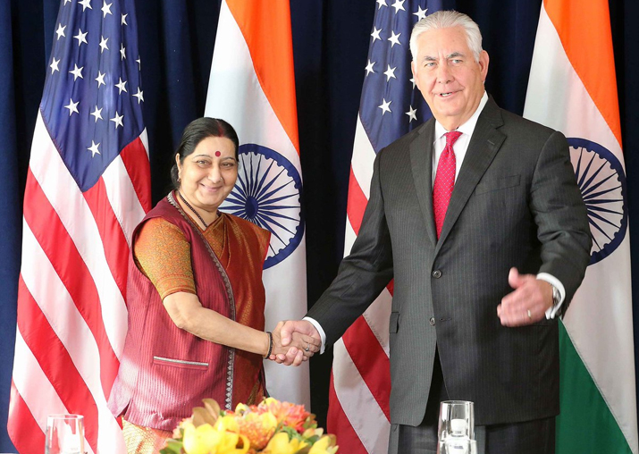 Sushma Swaraj raises H1-B issue with Rex Tillerson at United Nations ...