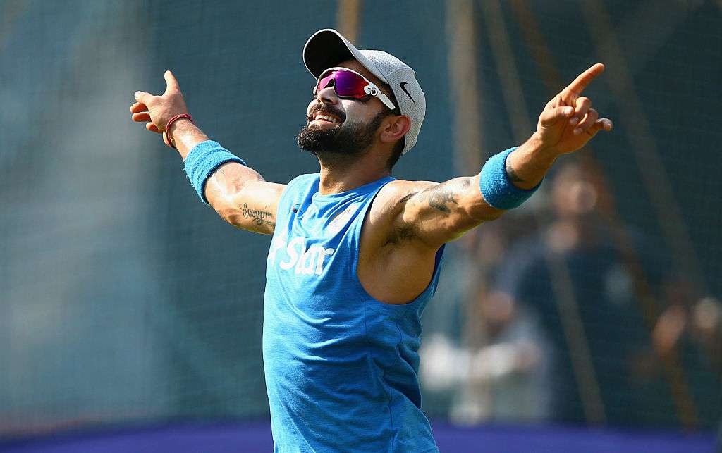 A file image of virat Kohli during a nets session