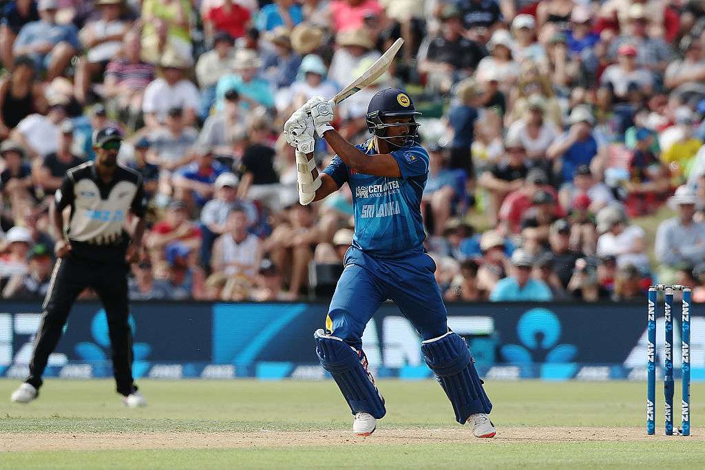 A file image of Danushka Gunathilake during an ODI match.