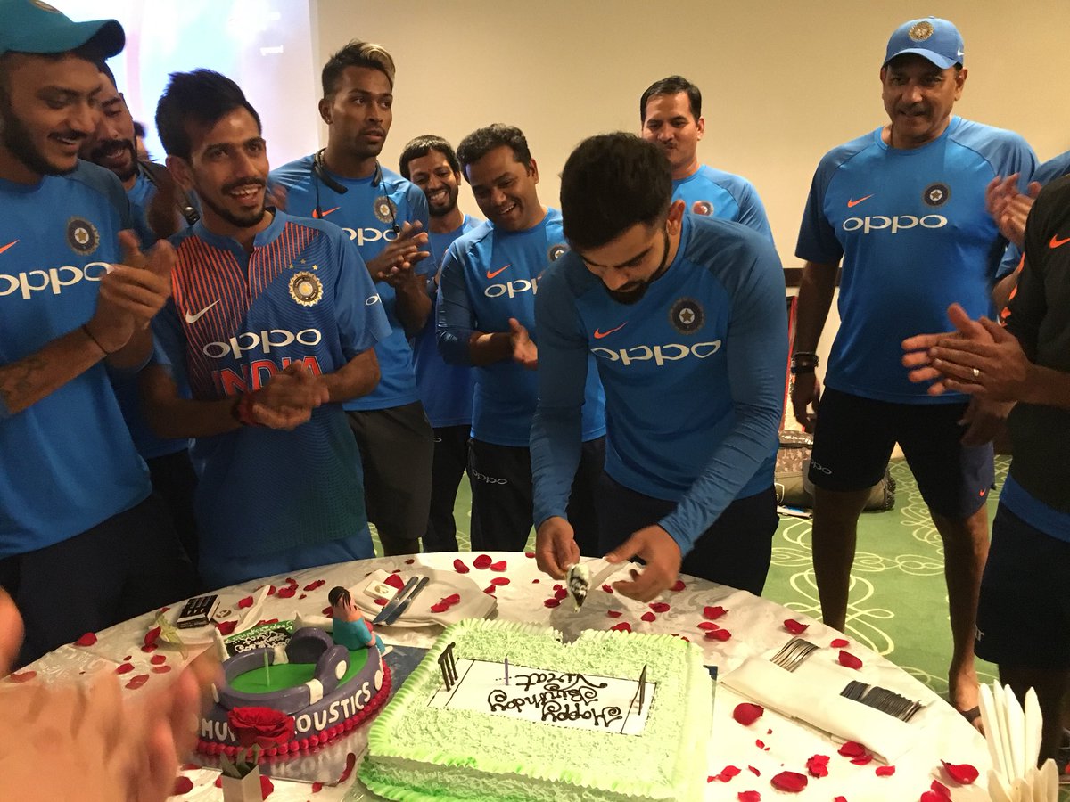Virat Kohli's 28th birthday celebrations in pictures