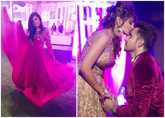 Priyank Sharma’s ex gf Divya Aggarwal, TV actor Rashmi Desai attend Abhishek Bajaj-Akanksha Jindal’s Sangeet