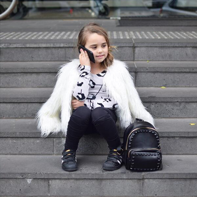 Little girl faux fur on sale jackets