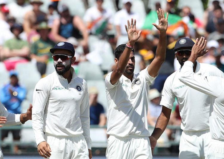 Virat Kohli in action during the Cape Town Test 