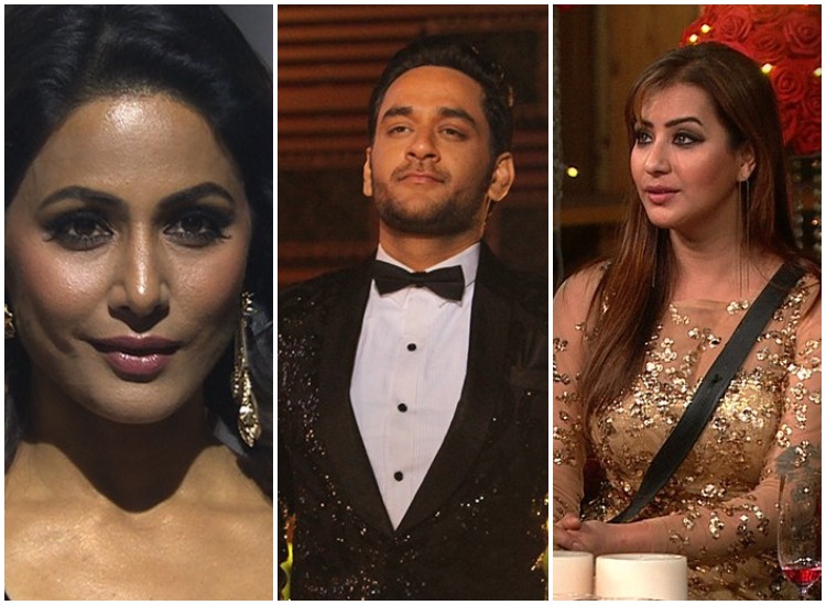 Hina Khan, Vikas Gupta and Shilpa Shinde