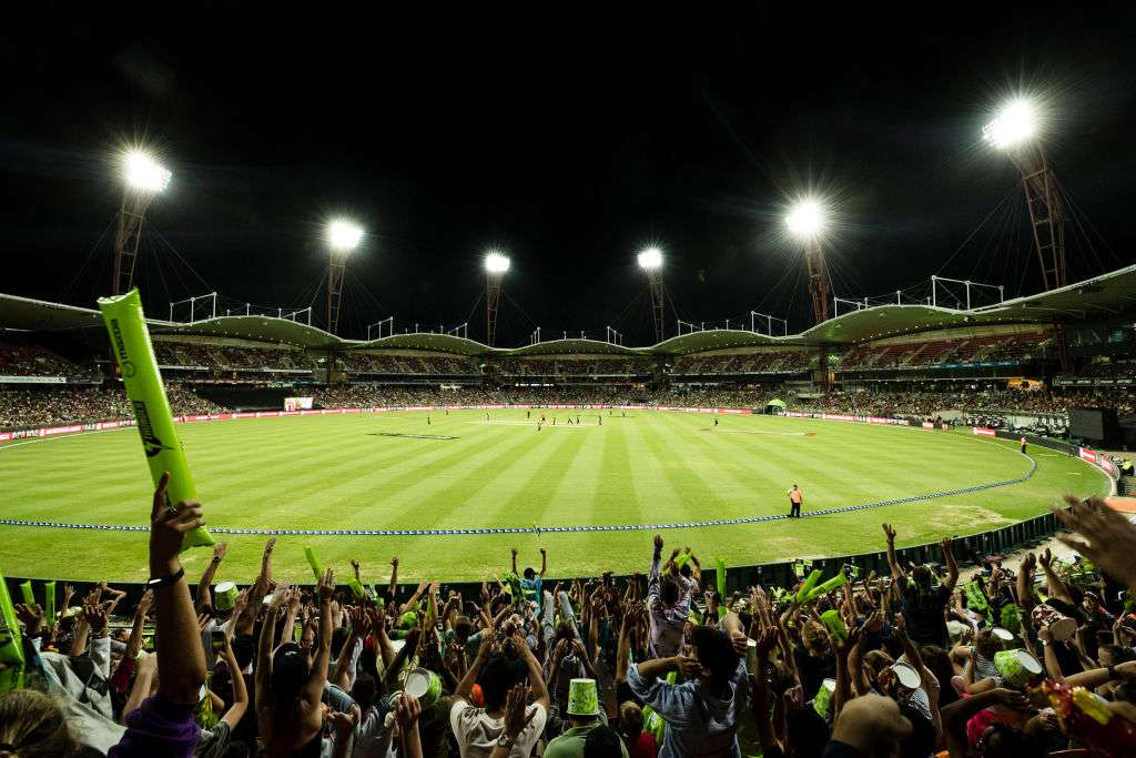A general view of Perth Cricket Stadium during the Big Bash League match