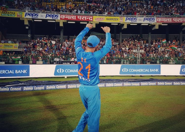 Dinesh Karthik celebrates after India's Nidahas Trophy final win.
