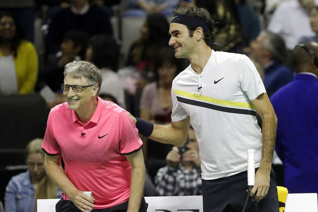Klinik rig dash Roger Federer teams up with Bill Gates for charity match to help children  in Africa | Tennis News – India TV