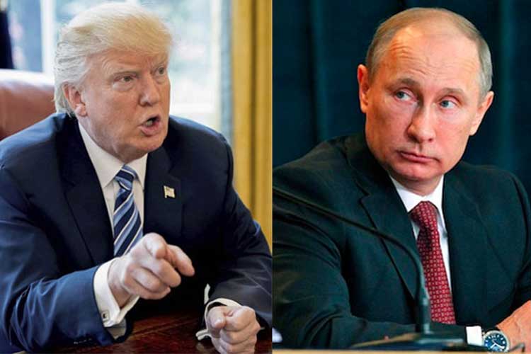 File photo of US President Donald Trump and his Russian counterpart Vladimir Putin.